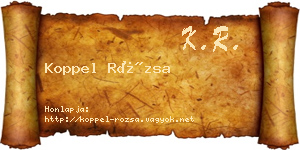 Koppel Rózsa névjegykártya