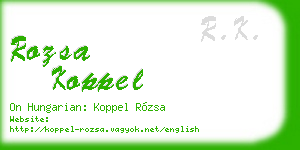 rozsa koppel business card